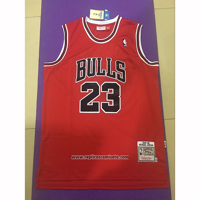 Camiseta Chicago Bulls Michael Jordan #23 Hardwood Classics Throwback 1997-1998 Rojo